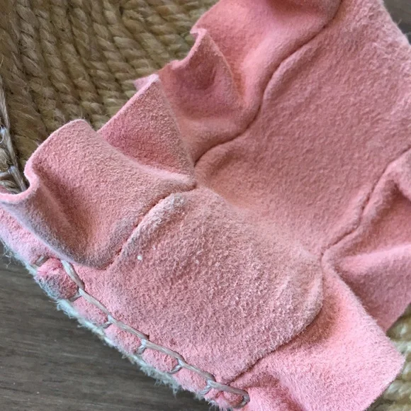 Loeffler Randall Gabby pink ruffle wedge espadrilles 7 - Picture 7 of 9